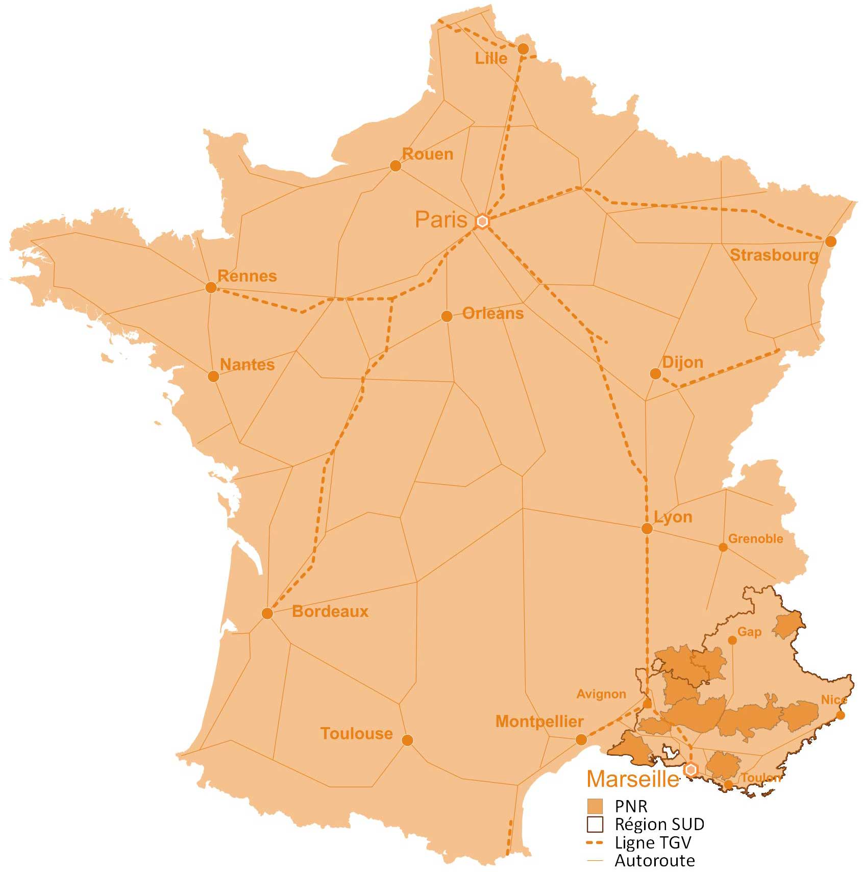 Accessible par l'autoroute et ligne TGV